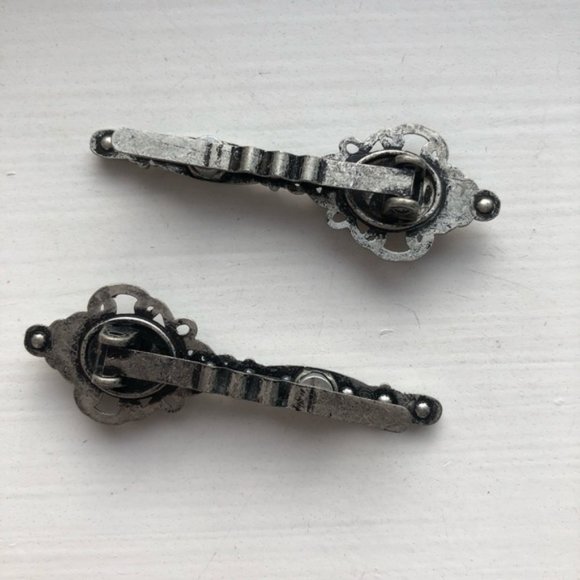 Set of 2 Vintage Hair Clips with Rhineston… - Picture 5 of 6